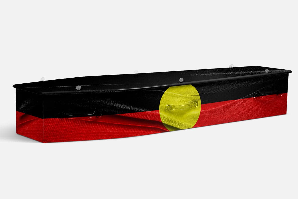 Aboriginal Flag coffin
