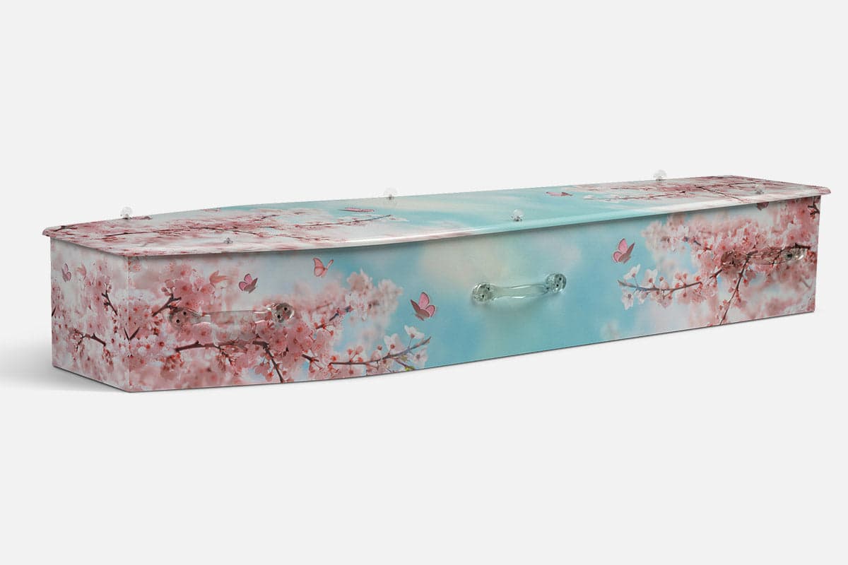 Blossoms Butterflies coffin