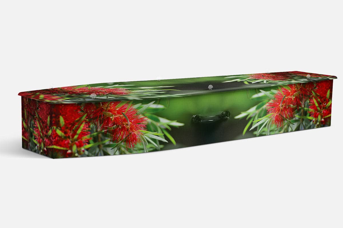 Bottle Brush personalised coffin by Lifestyle Coffins