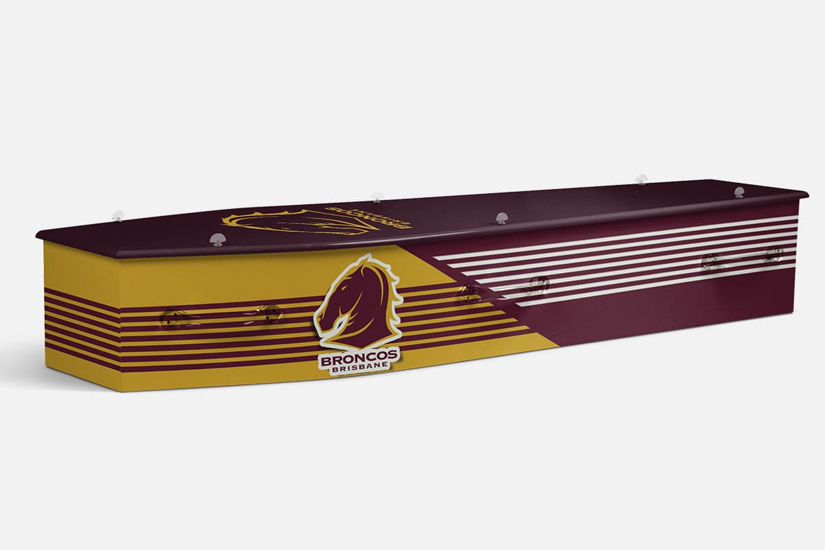 Broncos coffin