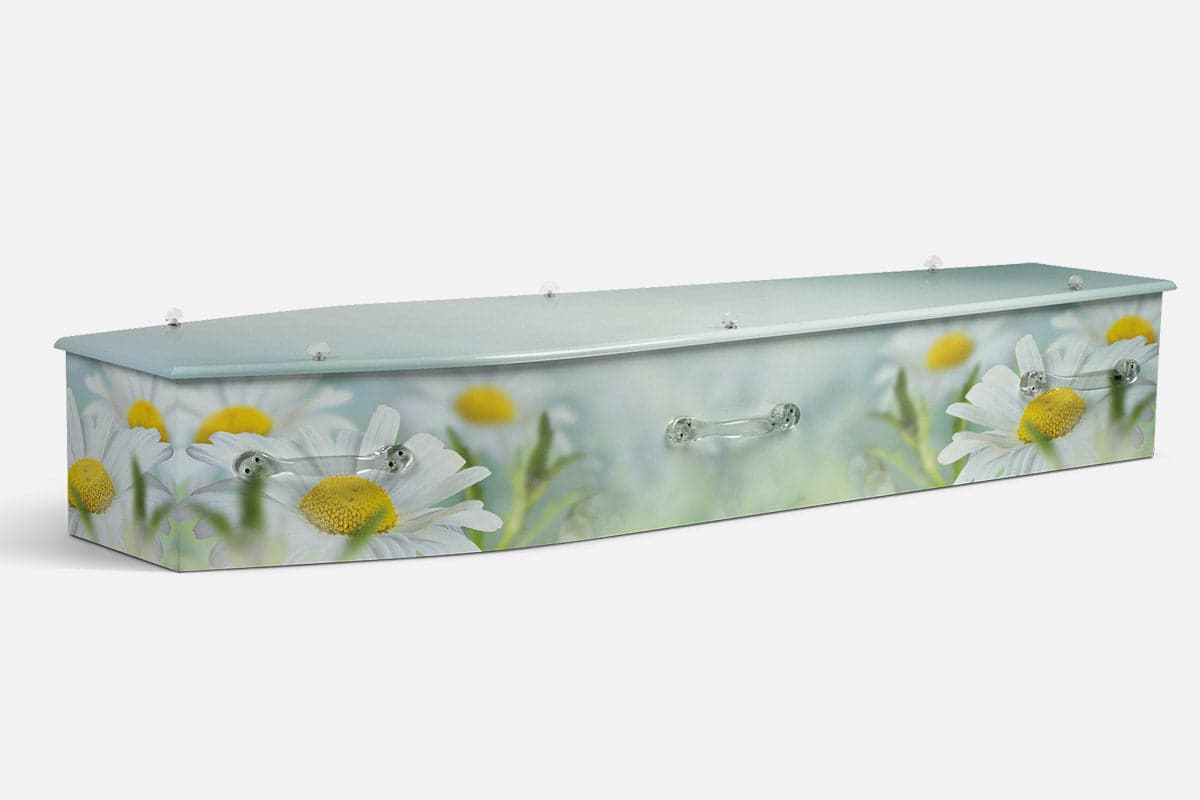 Daisy Serenity personalised coffin by Lifestyle Coffins