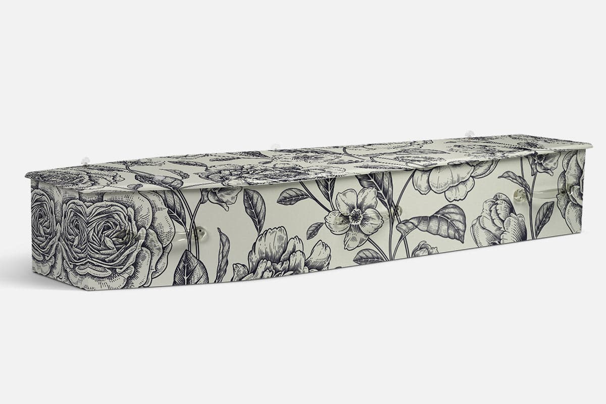 Floral Sketch coffin