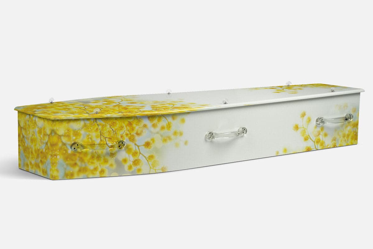 Golden Mimosa coffin