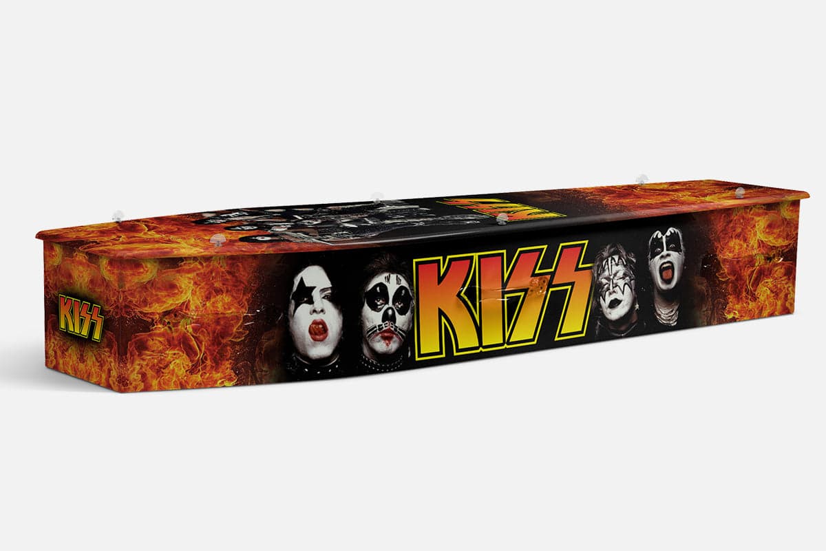 KISS personalised coffin by Lifestyle Coffins