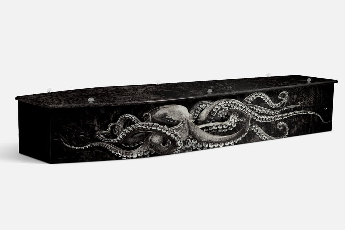 Kraken personalised coffin by Lifestyle Coffins