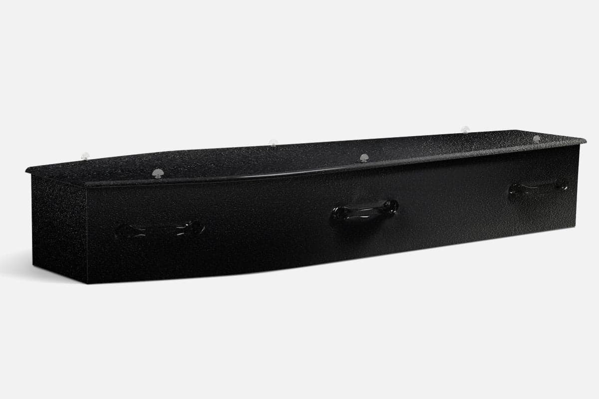 Onyx Black personalised coffin by Lifestyle Coffins