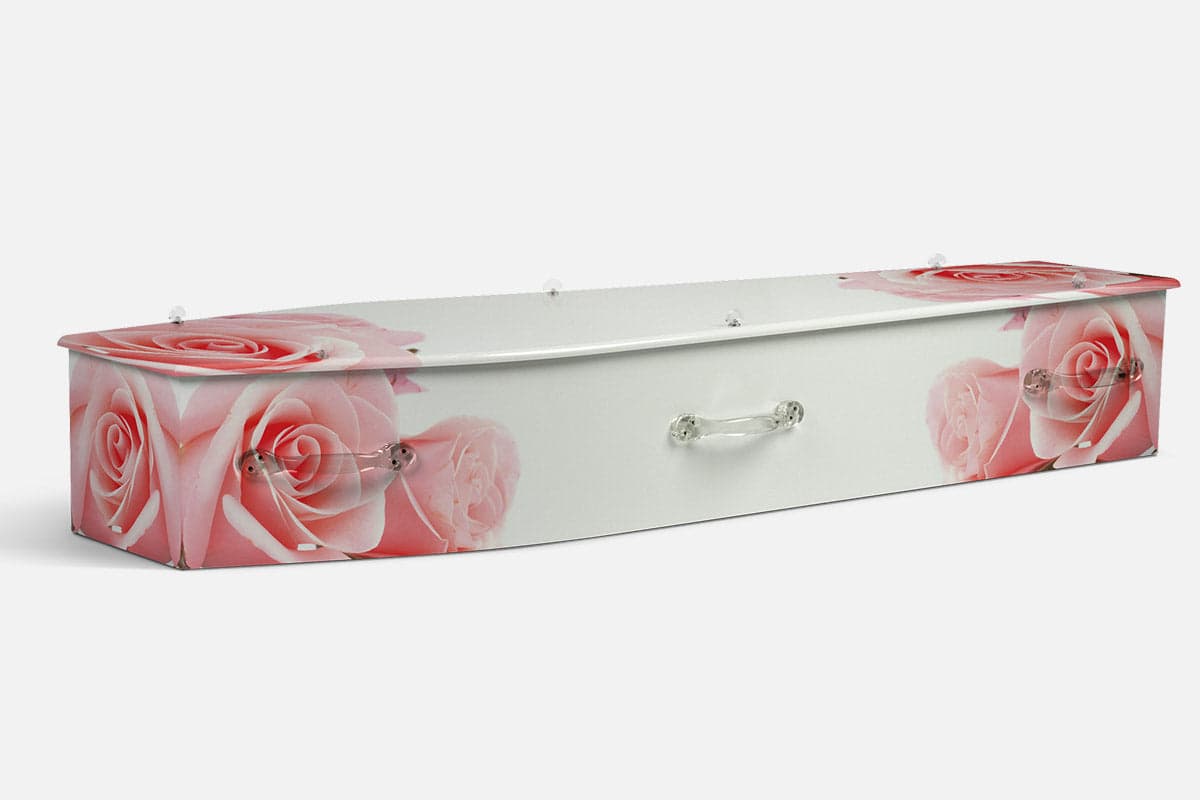 Rose Symphony personalised coffin by Lifestyle Coffins