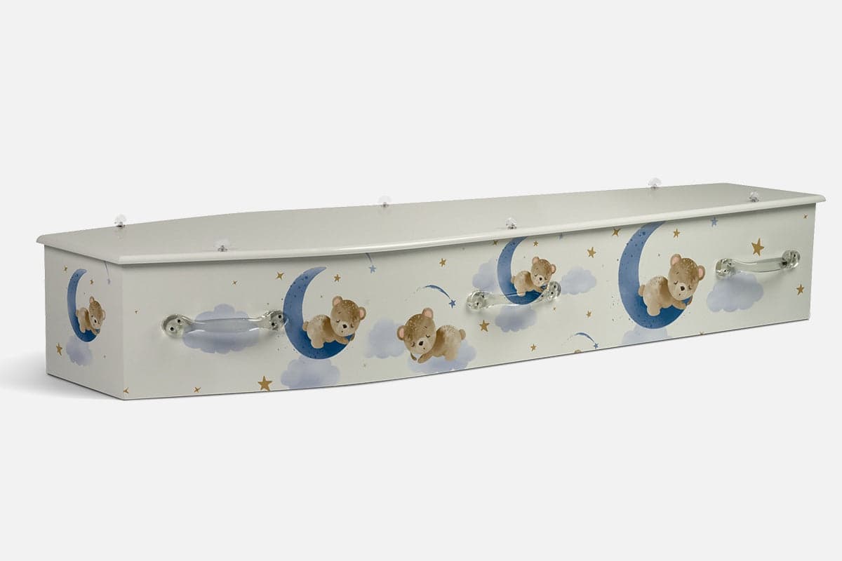 Sleepy Bears personalised coffin by Lifestyle Coffins