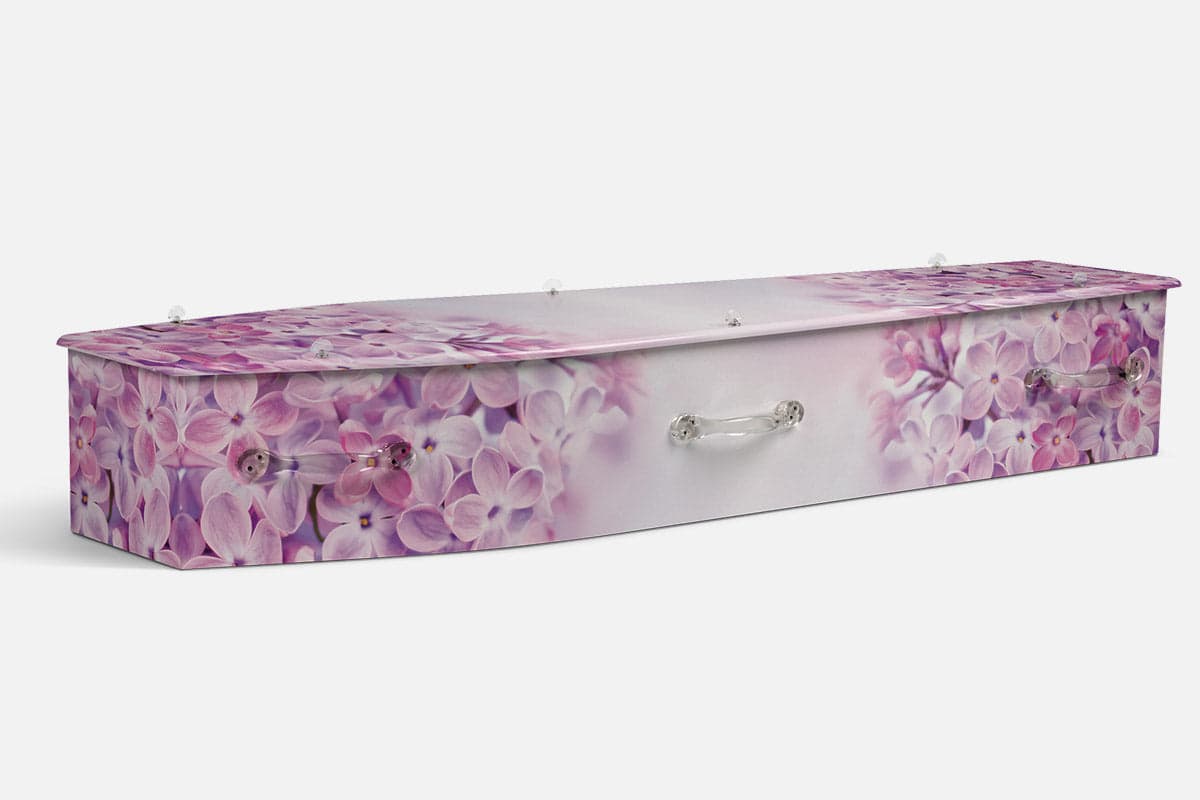 Soft Lilacs coffin