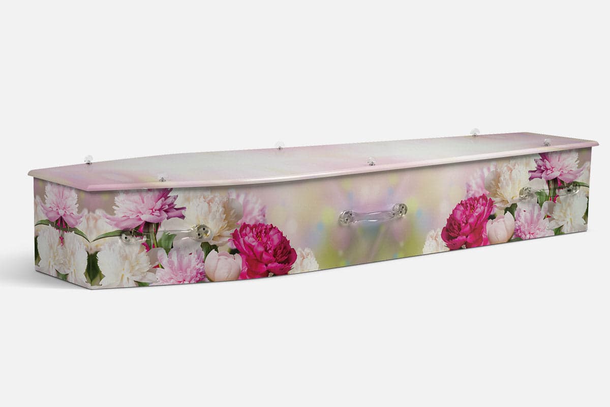 Spring Flowers personalised coffin by Lifestyle Coffins