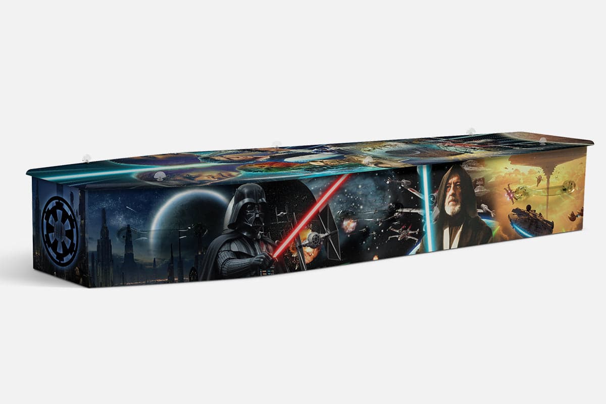 Star Wars personalised coffin by Lifestyle Coffins
