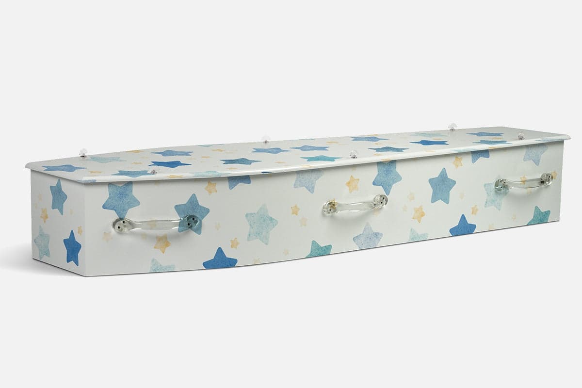 Stars personalised coffin by Lifestyle Coffins