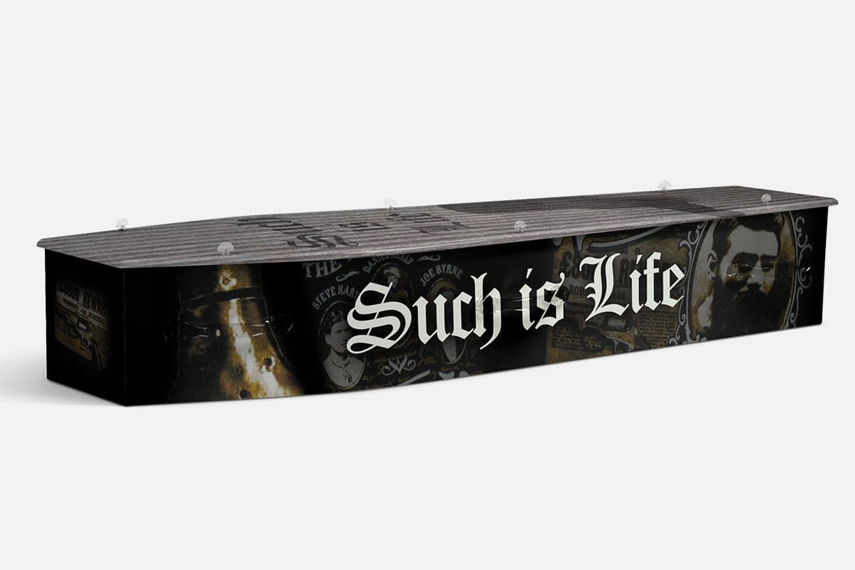 Such Is Life personalised coffin by Lifestyle Coffins