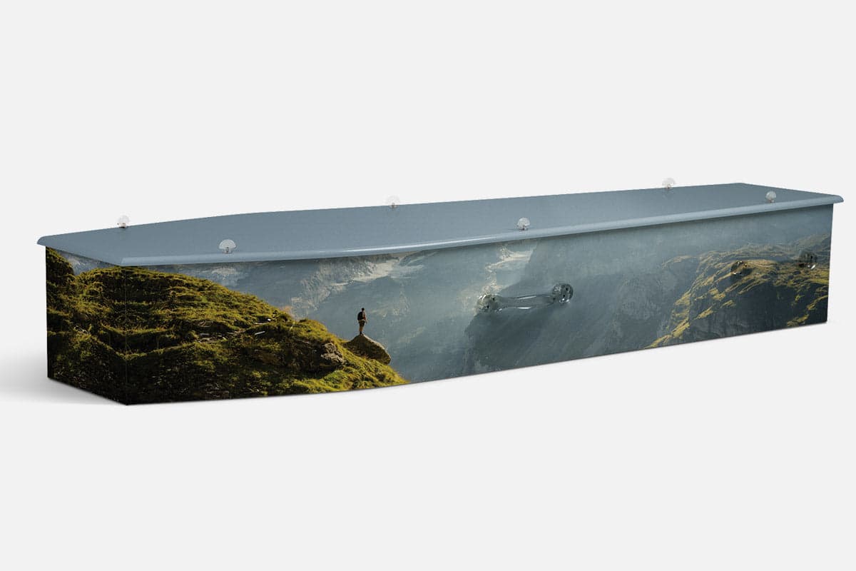 The Hiker personalised coffin by Lifestyle Coffins