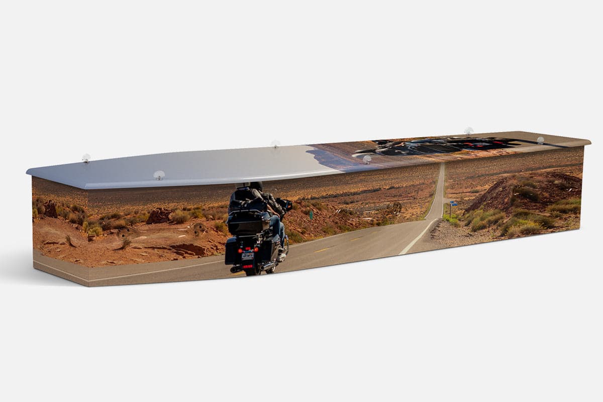Touring personalised coffin by Lifestyle Coffins