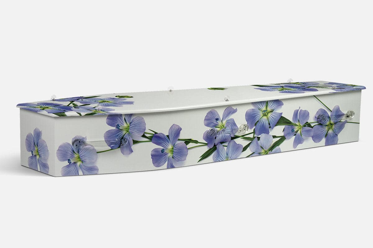 Violet Harmony personalised coffin by Lifestyle Coffins