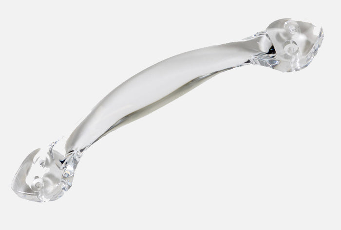 Crystal clear handles close up